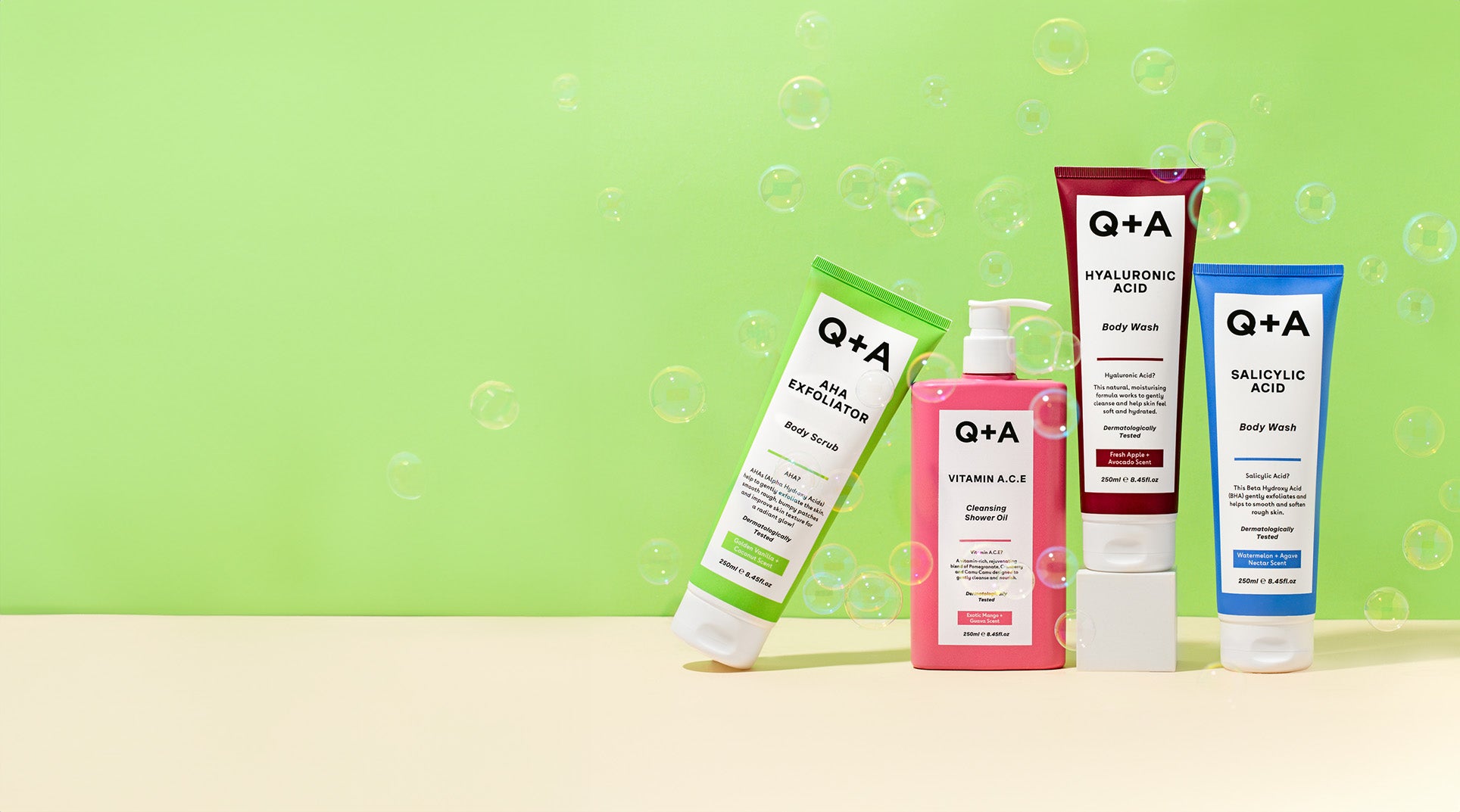 Q+A Bodycare range