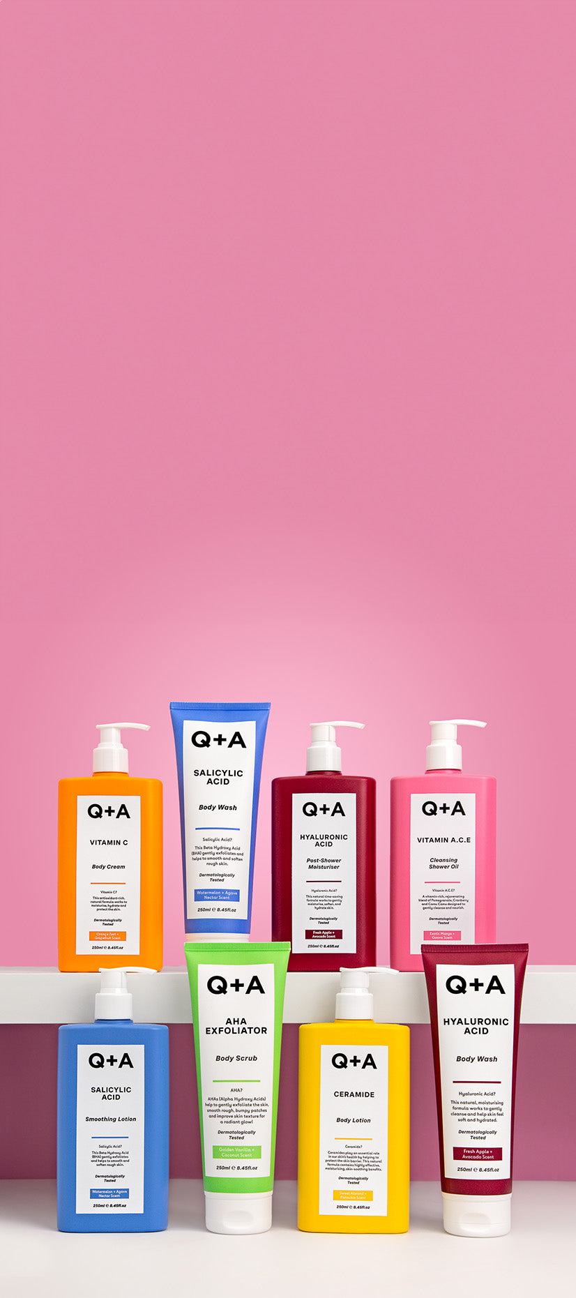 Q+A Bodycare range